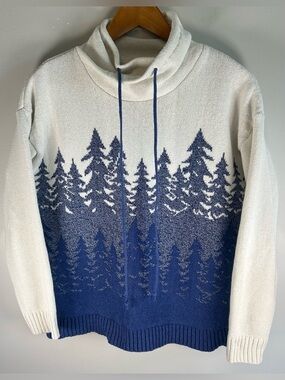 Cotton Country Parkhurst Thalia Tree Women’s Sweater S Cowl Neck Eco Cotton/Poly